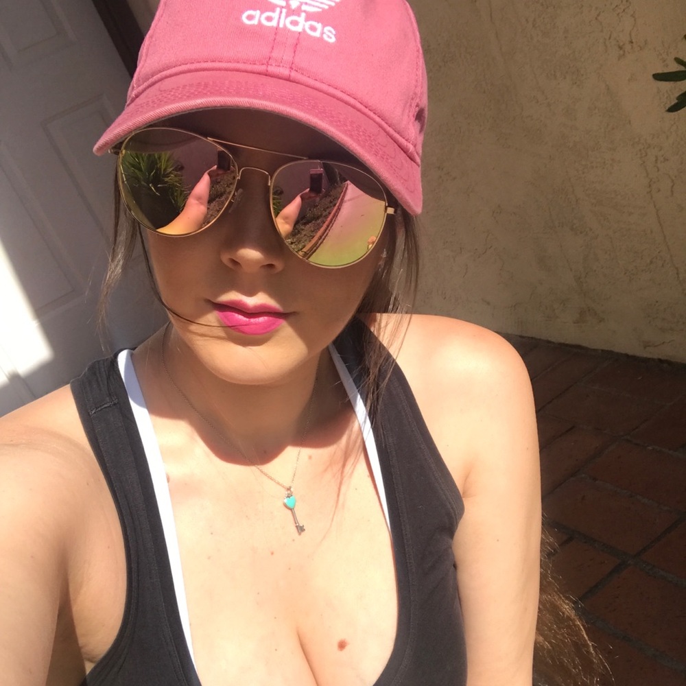 Rose Gold REVO Mirrored Aviator Sunglasses